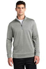 Sport-Tek  ®  PosiCharge  ®  Sport-Wick  ®  Heather Fleece 1/4-Zip Pullover. ST263