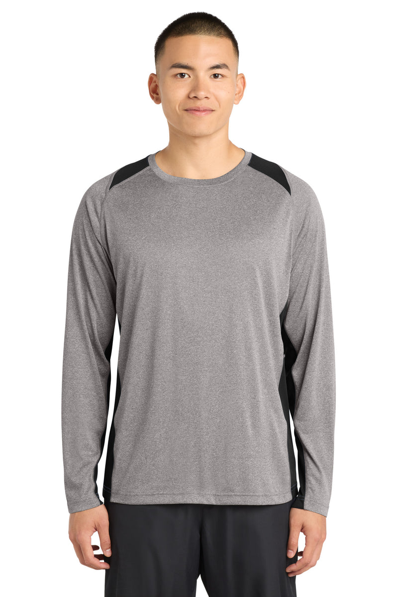Sport-Tek ®  Long Sleeve Heather Colorblock Contender ™  Tee. ST361LS