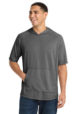 Sport-Tek  ®  PosiCharge  ®  Tri-Blend Wicking Short Sleeve Hoodie. ST404