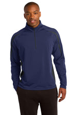 Sport-Tek ®  Sport-Wick ®  Stretch 1/4-Zip Colorblock Pullover. ST851