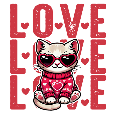 Valentine Cat Heart Love_