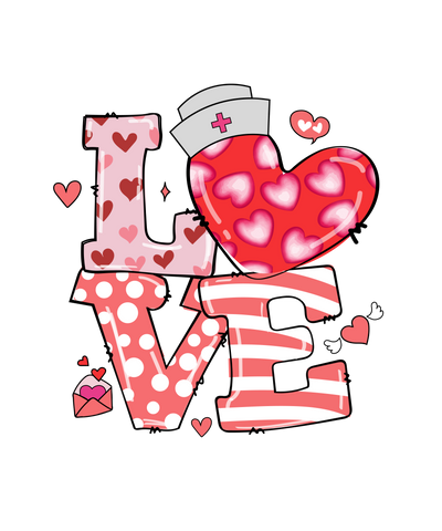Valentine Nurse PNG Love Doodle Heart (1)
