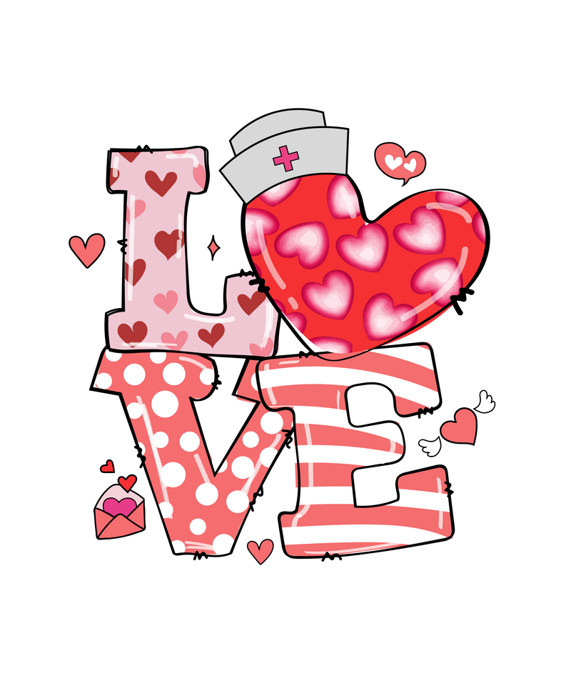 Valentine Nurse PNG Love Doodle Heart (1)
