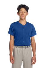 Sport-Tek ®  Youth PosiCharge ®  Tough Mesh Full-Button Jersey YST220