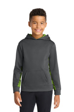 Sport-Tek ®  Youth Sport-Wick ®  CamoHex Fleece Colorblock Hooded Pullover.  YST239