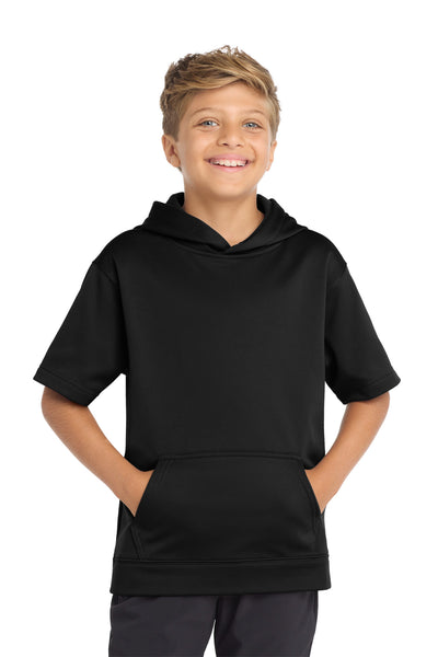 Sport-Tek  ®  Youth Sport-Wick  ®  Fleece Short Sleeve Hooded Pullover. YST251