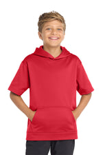 Sport-Tek  ®  Youth Sport-Wick  ®  Fleece Short Sleeve Hooded Pullover. YST251