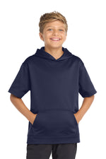 Sport-Tek  ®  Youth Sport-Wick  ®  Fleece Short Sleeve Hooded Pullover. YST251