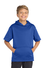 Sport-Tek  ®  Youth Sport-Wick  ®  Fleece Short Sleeve Hooded Pullover. YST251