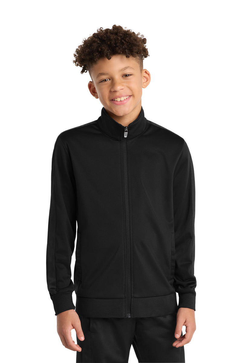 Sport-Tek  ®  Youth Tricot Sleeve Stripe Track Jacket. YST94