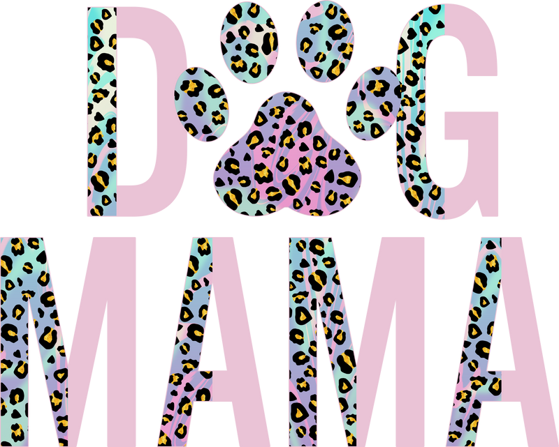 MOTHER DOG with colorful leopard spots