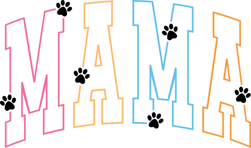 dog mama varsity letter  colors