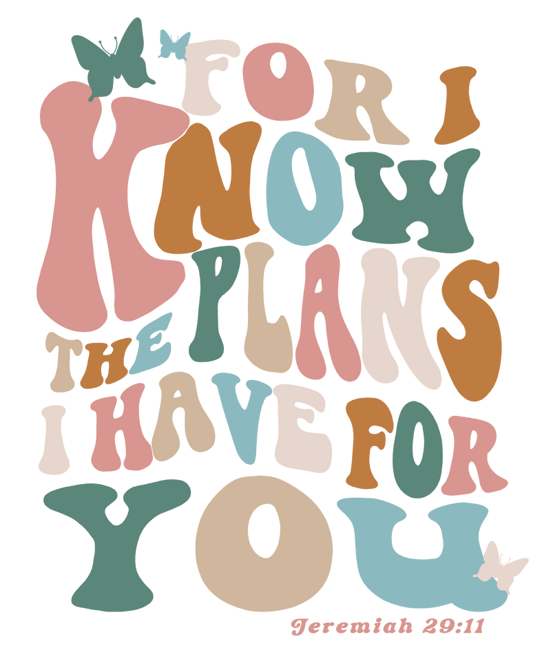 for i know the plans bubble letters_boho