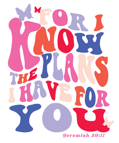for i know the plans bubble letters bright