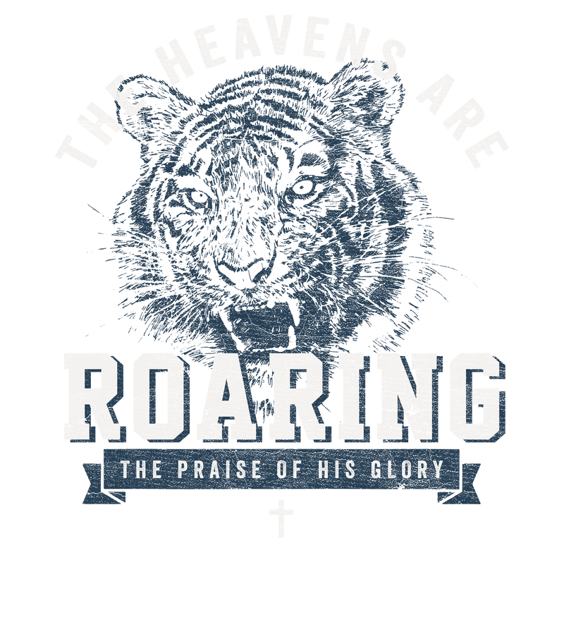 heavens are roaring blue white