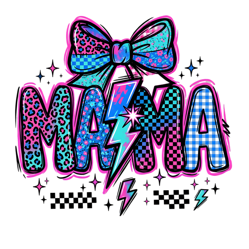 retro-mama-bow-checkered-retro